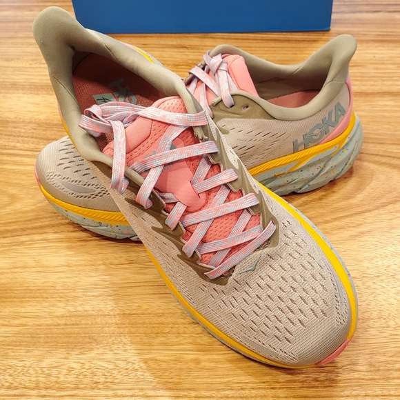 Hoka Athletic Shoes in Pink and Tan - Picture 1 of 4
